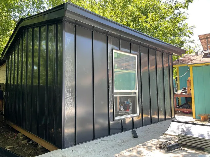 Black standing seam metal wall panels for Metal Roof Installation in Lindenwold