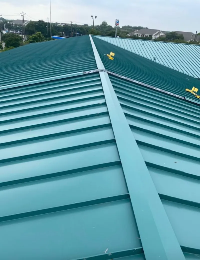 Green commercial metal roof ridge and valley for Metal Roof Repair in Lindenwold
